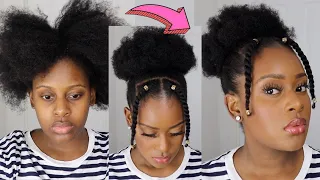 QUICK SIMPLE CUTE NATURAL HAIRSTYLE IN 10 MINUTES | SUMMER NATURAL HAIRSTYLES | exclusivelytee