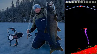ICE FISHING LAKE TROUT WITH MY FAVORITE LURE!