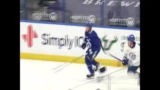 Steven Stamkos and Nikita Kucherov practiced with the team on Tuesday at Amalie Arena
