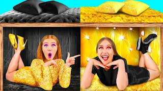 Секретный Домик Под Кроватью | Богатая vs Бедная Челлендж от DuKoDu Challenge