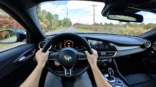 2024 Alfa Romeo Giulia Quadrifoglio RWM | POV Walkaround and Test Drive ASMR