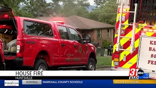 Fire department sends 5 trucks to house fire on Kendall Terrace in Huntsville