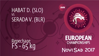 Repechage FS - 65 kg: D. HABAT (SLO) df. V. SERADA (BLR) by TF, 14-4