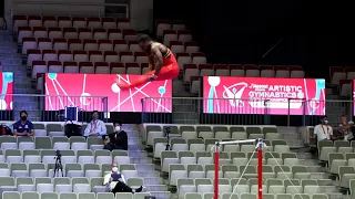 Noah Kuavita (BEL) - High Bar, Triple Pike Dismount - 2021 World Championships - Podium Training