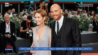 Cristiana Capotondi neo mamma con l'ex accanto - La vita in diretta 07/10/2022