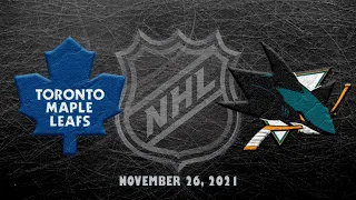 NHL Maple Leafs vs Sharks | Nov.26, 2021