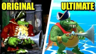 Super Smash Bros. Ultimate - Origin of King K. Rool Moves & Animations