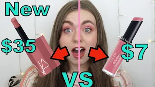 NEW NARS Power Matte Lipstick VS Revlon ColorStay Ultimate Lipstick! | $7 Dupe?!