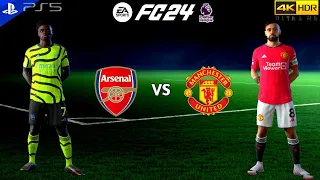 EA Sports FC 24 - Arsenal Vs Manchester United | Premier League 2024 PS5 [4K 60FPS +HDR]