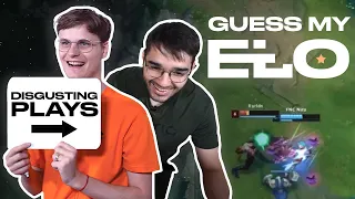 Rating Your DISGUSTING Plays! | Guess My ELO 2022 ft. Upset & Hylissang