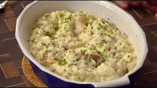 One Dish Super Easy Garlic Mashed Potatoes | Christine Cushing