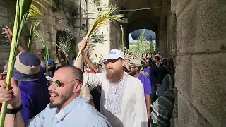 Watch: The Triumphal Entry into Jerusalem - the peak of the Palm Sunday procession. Jerusalem 2022
