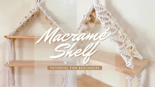 Easy Macrame Shelf Tutorial for Beginners | Home Decor