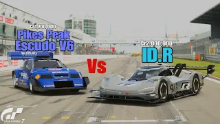 Gran Turismo 7 | Escudo V6 Pikes peak Vs VW ID.R '19 - Nürburgring Nordschleife [4K PS5]