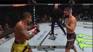 Khamzat Chimaev vs Gilbert Burns Full Fight Strike Compilation