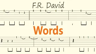 Words / F. R. David / Guitar Solo Tab+BackingTrack