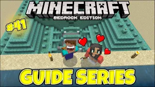 MY GIRLFRIEND HELPED DRAIN A OCEAN MONUMENT! Minecraft Bedrock Guide Series Ep.41 [Lets Play 1.16]