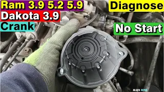 Dodge Ram Dakota 3.9 5.2 5.9 crank but it won't start diagnose