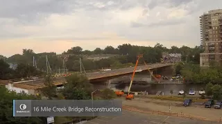 Lakeshore Road Bridge Reconstruction - Time Lapse, July & August