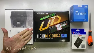 intel Core i5 12400 GIGABYTE H610M-K DDR4 Verbatim SSD RGB PC Build