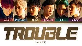 EXO Trouble Lyrics (엑소 Trouble 가사) [Color Coded Lyrics/Han/Rom/Eng]