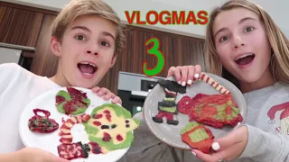 christmas pancake art challenge! vlogmas day 3