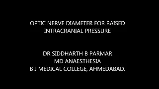 Optic nerve sheath diameter by USG