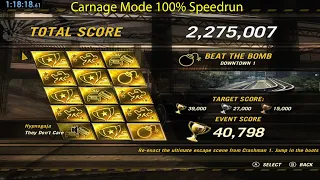 FlatOut: Ultimate Carnage | Speedrun Carnage Mode 100% - 1:18:18 (World Record)