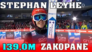 Stephan Leyhe zweiter nach erstem Durchgang in Zakopane - 139,0m