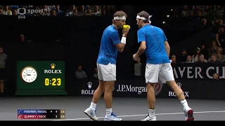 Roger Federer/Rafael Nadal VS Querry/Sock Laver Cup 2017 Highlights