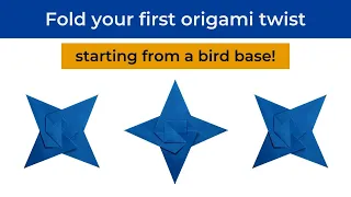Four-pointed Twist Star Easy Origami Tutorial