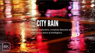Drift Away with Relaxing City Rain Sounds|Soothing Rainfall: Deep Sleep, Study Focus, Stress Relief