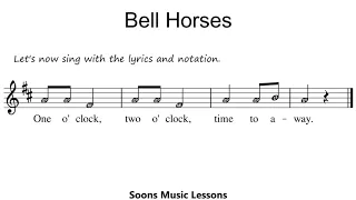 Music Lesson for Toddlers/Kids #1 - Rhythm, Solfege, and Singing | Bell Horses