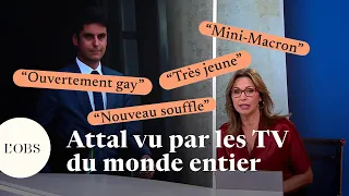 Gabriel Attal, Premier ministre, présenté par les télévisions du monde entier