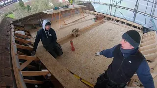 Flat roof construction