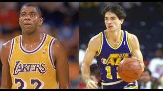 Magic Johnson vs John Stockton Game 7 Duel 1988 WCSF - Magic With 16 Assists, Stockton With 20 Asts!