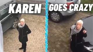 KAREN goes CRAZY and TRAPS Builders During Public Freakout