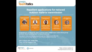 Repellents applications for reduced outdoor malaria transmission | APMEN TechTalks