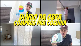 DIÁRIO DA OBRA #14 | INSTALAÇÃO DA CORTINA DA ENTRADA + COMPRAS DE UTILIDADES PRA COZINHA NOVA😍