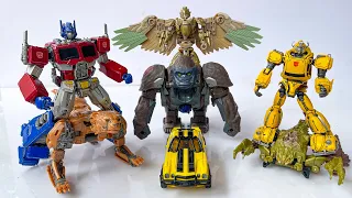 TRANSFORMERS 7: RISE OF THE BEASTS Stop Motion: BUS, TRAIN, CRANE, TRACTOR CAR Robot Accident Toys