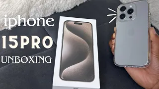 Unboxing iPhone 15 Pro Natural Titanium/Accessories/ Apple Tech Enthusiast 📲