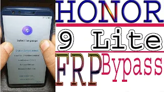 All Honor 9 Lite LLD L21 frp UNLock Google Account Bypass Without PC honor 9 lite frp bypass