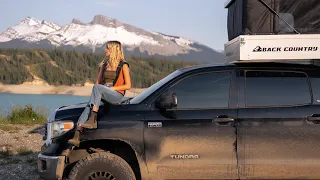 cowboy camping, crossing the border & my new truck camper | solo female travel |