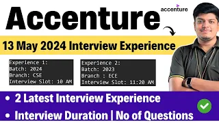 Accenture 13 May Latest Interview Experience 2024 | Duration, Questions | Accenture PADA Interview