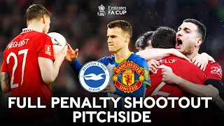 PITCHSIDE | Full Penalty Shootout | Brighton 0-0 (6-7 PENS) Manchester United Emirates FA Cup 22-23