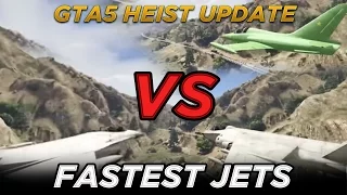 Hydra vs P-996 Lazer vs Besra "Fastest Jet" (GTA 5 Online Heists Update Gameplay)
