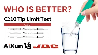 Soldering Tip In WATER?? C210 Soldering Tip Compared AiXun with JBC By Soldering station HDE-2B