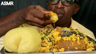 AFRICA FOOD MUKBANG EGUSI SOUP and garri fufu