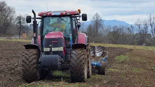 Plowing Case IH Puma 210 + Lemken Juwel 7 [Manure plowing]