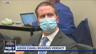 Judge Cahill reads verdict, Derek Chauvin found guilty on all three counts | FOX 9 KMSP